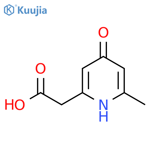 4-Hydroxy-2-methylpyridine-6-acetic acid structure