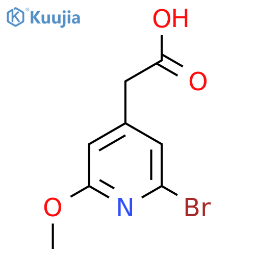 (2-Bromo-6-methoxypyridin-4-YL)acetic acid structure