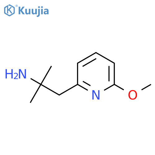 1-(6-methoxypyridin-2-yl)-2-methylpropan-2-amine structure