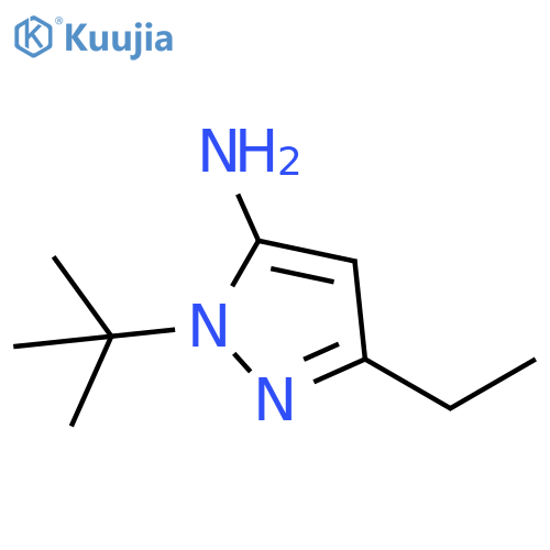 1-(tert-butyl)-3-ethyl-1H-pyrazol-5-amine structure