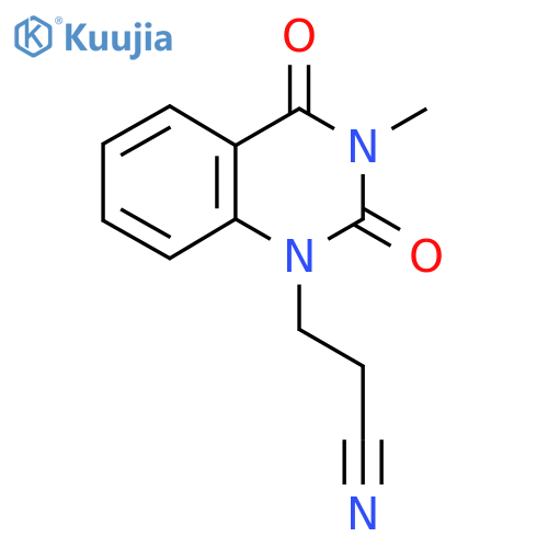 3-(3-Methyl-2,4-dioxo-3,4-dihydroquinazolin-1(2H)-yl)propanenitrile structure