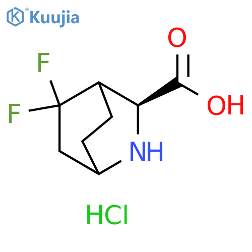 (3S)-5,5-difluoro-2-azabicyclo2.2.2octane-3-carboxylic acid hydrochloride structure