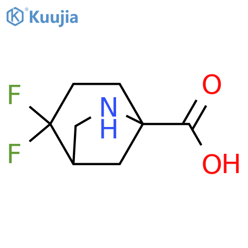 2,2-difluoro-6-azabicyclo[3.2.1]octane-5-carboxylic acid structure