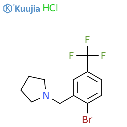 1-[[2-Bromo-5-(trifluoromethyl)phenyl]methyl]-pyrrolidine hydrochloride structure