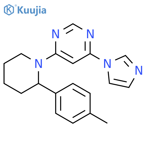 4-(1H-imidazol-1-yl)-6-[2-(4-methylphenyl)piperidi n-1-yl]pyrimidine structure