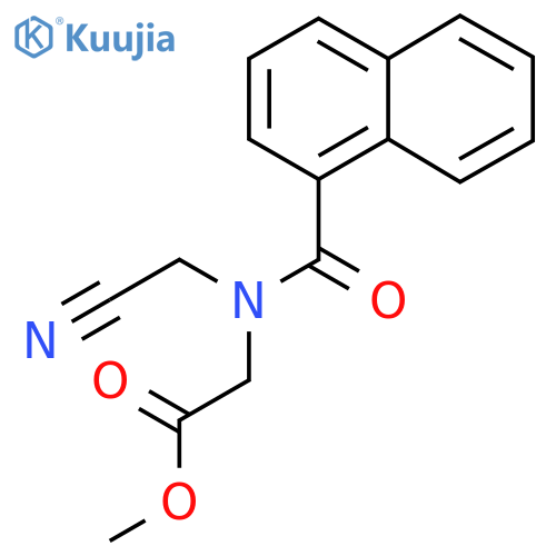 methyl 2-[N-(cyanomethyl)-1-(naphthalen-1-yl)formamido]acetate structure