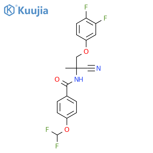 N-[1-cyano-2-(3,4-difluorophenoxy)-1-methylethyl]-4-(difluoromethoxy)benzamide structure