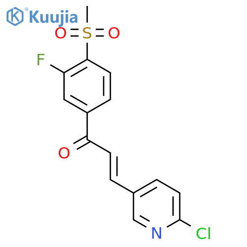 (E)-3-(6-Chloropyridin-3-yl)-1-(3-fluoro-4-methylsulfonylphenyl)prop-2-en-1-one structure