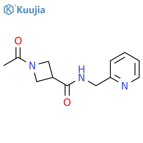 1-acetyl-N-(pyridin-2-yl)methylazetidine-3-carboxamide structure