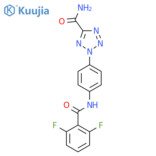 2-4-(2,6-difluorobenzamido)phenyl-2H-1,2,3,4-tetrazole-5-carboxamide structure