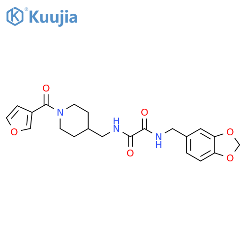 N-(2H-1,3-benzodioxol-5-yl)methyl-N'-{1-(furan-3-carbonyl)piperidin-4-ylmethyl}ethanediamide structure