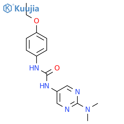 3-2-(dimethylamino)pyrimidin-5-yl-1-(4-ethoxyphenyl)urea structure