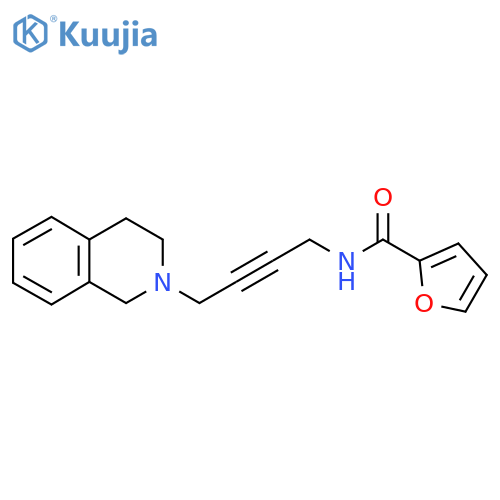N-4-(1,2,3,4-tetrahydroisoquinolin-2-yl)but-2-yn-1-ylfuran-2-carboxamide structure