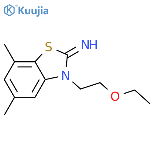 3-(2-ethoxyethyl)-5,7-dimethyl-2,3-dihydro-1,3-benzothiazol-2-imine hydrochloride structure