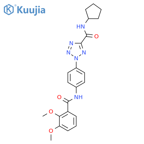 N-cyclopentyl-2-4-(2,3-dimethoxybenzamido)phenyl-2H-1,2,3,4-tetrazole-5-carboxamide structure