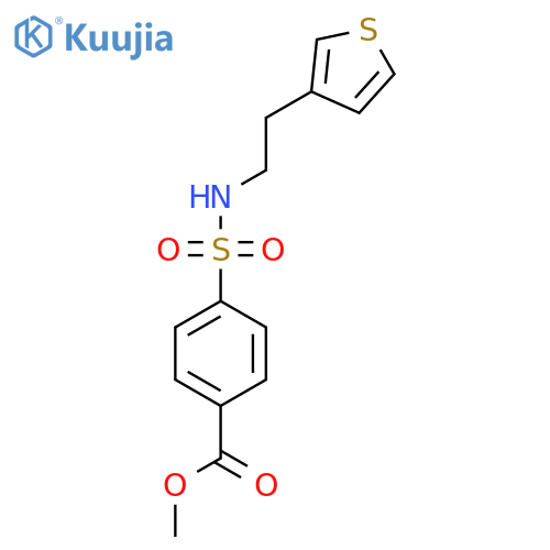 methyl 4-{[2-(thiophen-3-yl)ethyl]sulfamoyl}benzoate structure