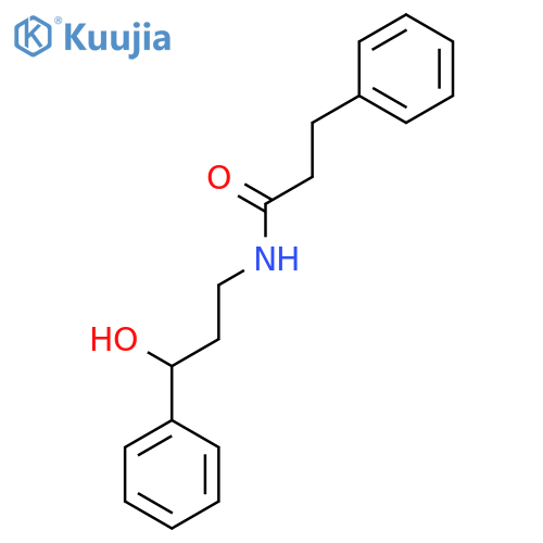 N-(3-hydroxy-3-phenylpropyl)-3-phenylpropanamide structure