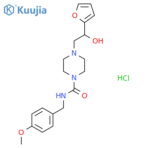4-2-(furan-2-yl)-2-hydroxyethyl-N-(4-methoxyphenyl)methylpiperazine-1-carboxamide hydrochloride structure