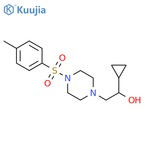 1-cyclopropyl-2-4-(4-methylbenzenesulfonyl)piperazin-1-ylethan-1-ol structure
