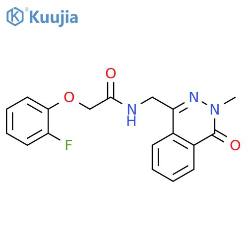 2-(2-fluorophenoxy)-N-[(3-methyl-4-oxo-3,4-dihydrophthalazin-1-yl)methyl]acetamide structure