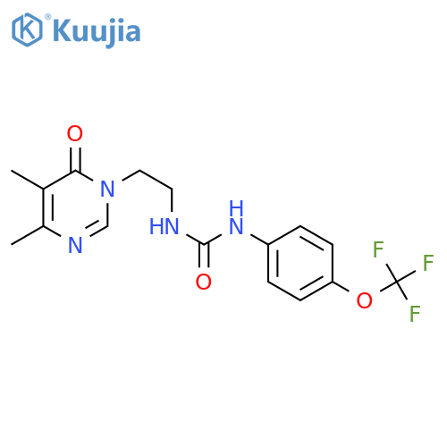 3-2-(4,5-dimethyl-6-oxo-1,6-dihydropyrimidin-1-yl)ethyl-1-4-(trifluoromethoxy)phenylurea structure