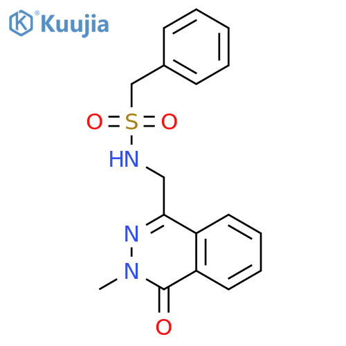N-[(3-methyl-4-oxo-3,4-dihydrophthalazin-1-yl)methyl]-1-phenylmethanesulfonamide structure