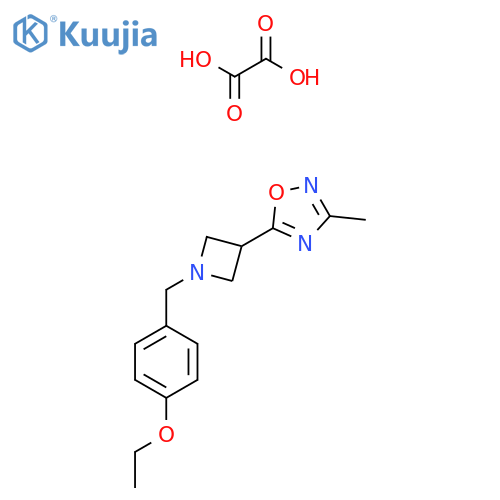 5-{1-(4-ethoxyphenyl)methylazetidin-3-yl}-3-methyl-1,2,4-oxadiazole; oxalic acid structure