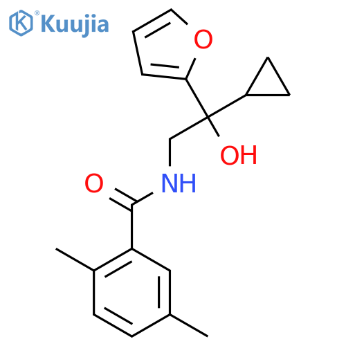 N-2-cyclopropyl-2-(furan-2-yl)-2-hydroxyethyl-2,5-dimethylbenzamide structure