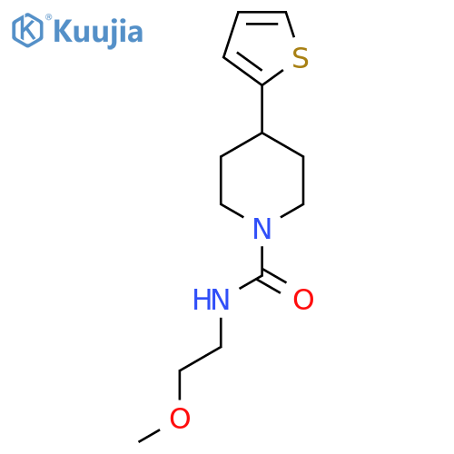 N-(2-methoxyethyl)-4-(thiophen-2-yl)piperidine-1-carboxamide structure