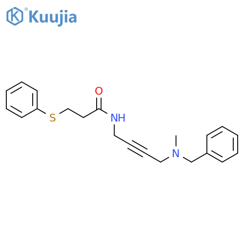 N-{4-benzyl(methyl)aminobut-2-yn-1-yl}-3-(phenylsulfanyl)propanamide structure