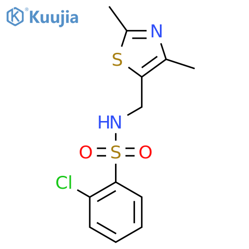 2-chloro-N-(2,4-dimethyl-1,3-thiazol-5-yl)methylbenzene-1-sulfonamide structure