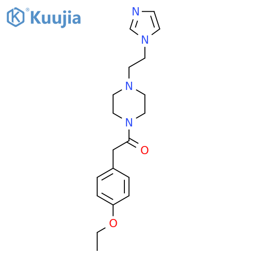 2-(4-ethoxyphenyl)-1-{4-2-(1H-imidazol-1-yl)ethylpiperazin-1-yl}ethan-1-one structure