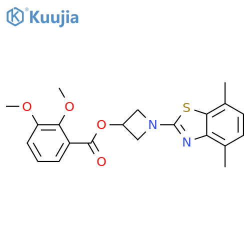 1-(4,7-dimethyl-1,3-benzothiazol-2-yl)azetidin-3-yl 2,3-dimethoxybenzoate structure