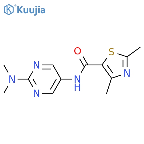 N-2-(dimethylamino)pyrimidin-5-yl-2,4-dimethyl-1,3-thiazole-5-carboxamide structure