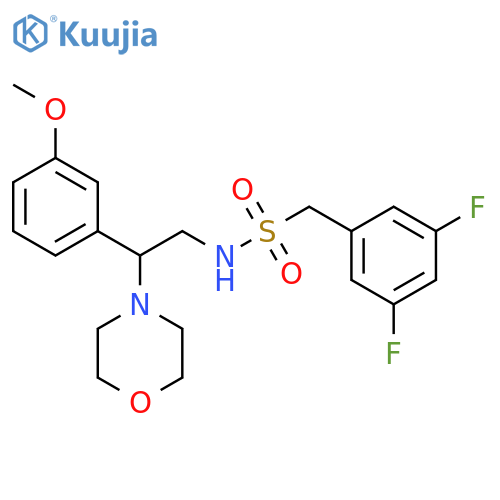 1-(3,5-difluorophenyl)-N-[2-(3-methoxyphenyl)-2-(morpholin-4-yl)ethyl]methanesulfonamide structure