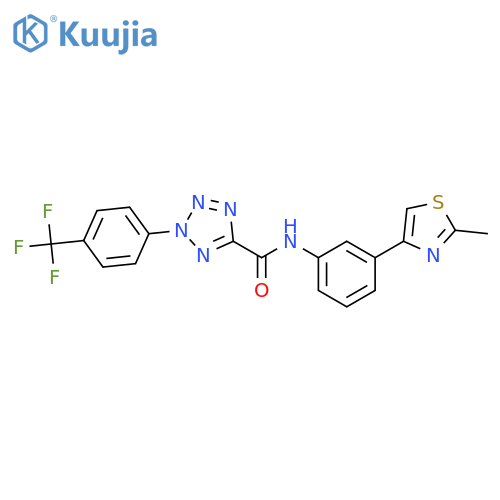 N-3-(2-methyl-1,3-thiazol-4-yl)phenyl-2-4-(trifluoromethyl)phenyl-2H-1,2,3,4-tetrazole-5-carboxamide structure