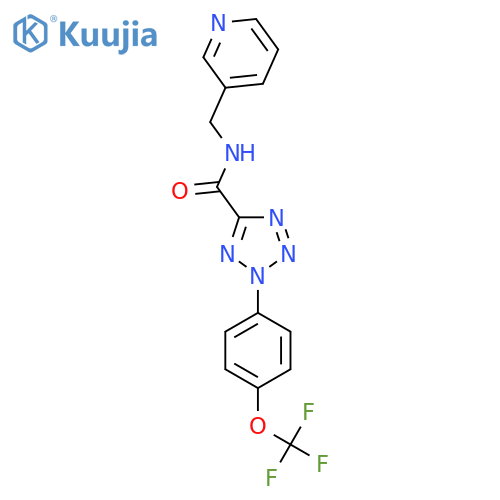 N-(pyridin-3-yl)methyl-2-4-(trifluoromethoxy)phenyl-2H-1,2,3,4-tetrazole-5-carboxamide structure