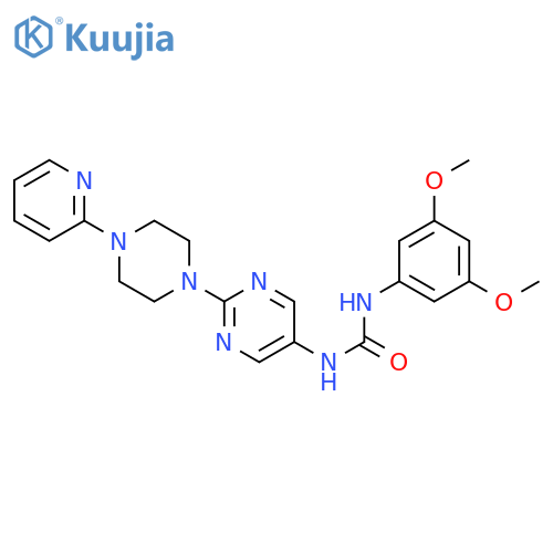 1-(3,5-dimethoxyphenyl)-3-{2-4-(pyridin-2-yl)piperazin-1-ylpyrimidin-5-yl}urea structure