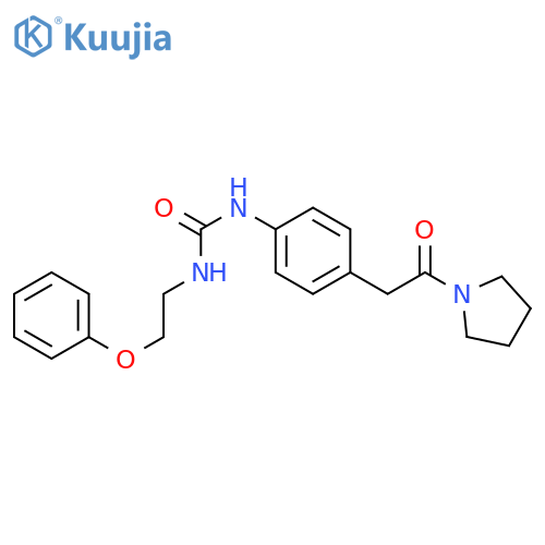 3-{4-[2-oxo-2-(pyrrolidin-1-yl)ethyl]phenyl}-1-(2-phenoxyethyl)urea structure