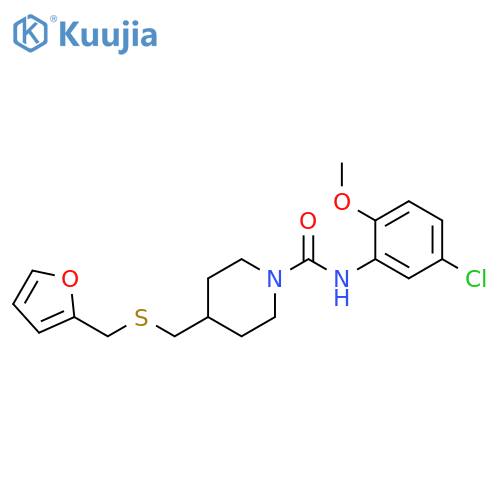 N-(5-chloro-2-methoxyphenyl)-4-({[(furan-2-yl)methyl]sulfanyl}methyl)piperidine-1-carboxamide structure