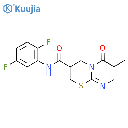 N-(2,5-difluorophenyl)-7-methyl-6-oxo-2H,3H,4H,6H-pyrimido[2,1-b][1,3]thiazine-3-carboxamide structure