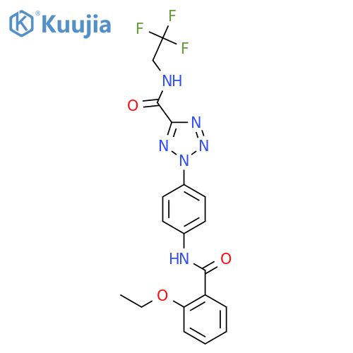 2-4-(2-ethoxybenzamido)phenyl-N-(2,2,2-trifluoroethyl)-2H-1,2,3,4-tetrazole-5-carboxamide structure