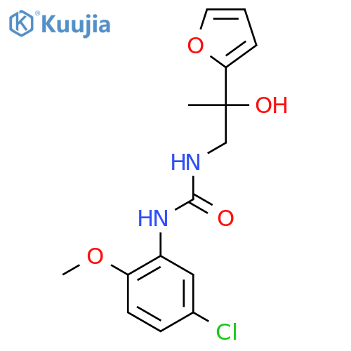 1-(5-chloro-2-methoxyphenyl)-3-2-(furan-2-yl)-2-hydroxypropylurea structure