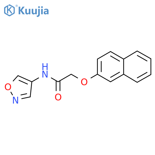 2-(naphthalen-2-yloxy)-N-(1,2-oxazol-4-yl)acetamide structure