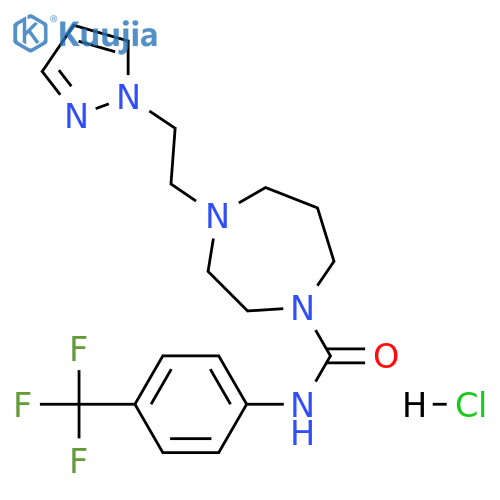 4-2-(1H-pyrazol-1-yl)ethyl-N-4-(trifluoromethyl)phenyl-1,4-diazepane-1-carboxamide hydrochloride structure