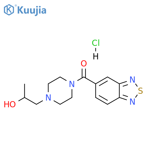 1-4-(2,1,3-benzothiadiazole-5-carbonyl)piperazin-1-ylpropan-2-ol hydrochloride structure