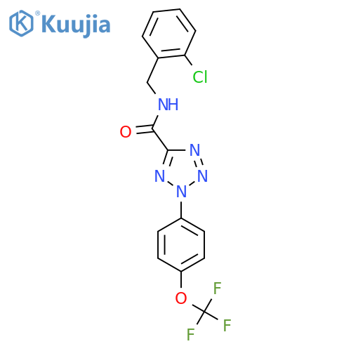 N-(2-chlorophenyl)methyl-2-4-(trifluoromethoxy)phenyl-2H-1,2,3,4-tetrazole-5-carboxamide structure