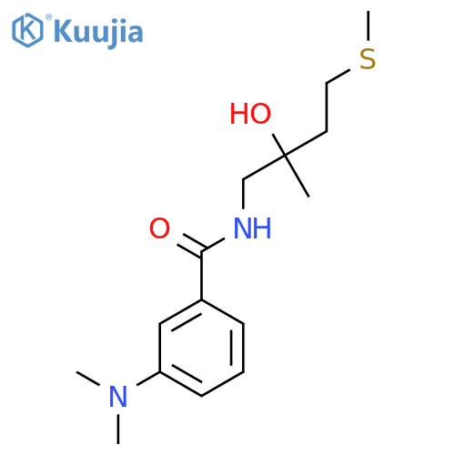 3-(dimethylamino)-N-2-hydroxy-2-methyl-4-(methylsulfanyl)butylbenzamide structure