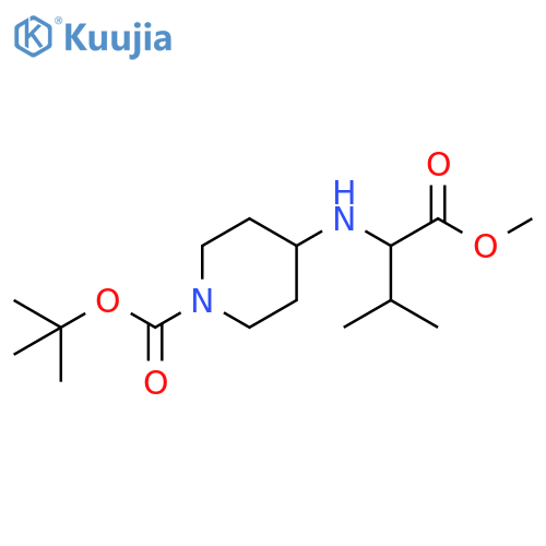 tert-Butyl 4-(1-Methoxy-3-methyl-1-oxobutan-2-yl)aminopiperidine-1-carboxylate structure