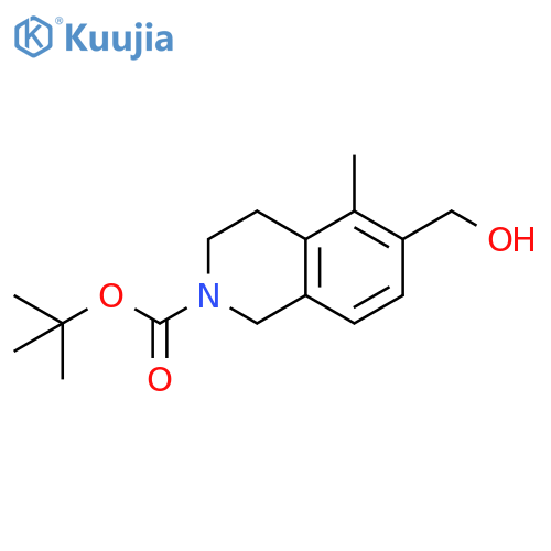 tert-butyl 6-(hydroxymethyl)-5-methyl-3,4-dihydroisoquinoline-2(1H)-carboxylate structure